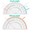 Maths Set, Geometry Compasses Set 8pcs School Protractor Rulers Set Squares for Maths Learning Home Schooling in Carry Case