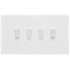 BG W4GA White 4 Gang Custom Labelled Appliance Grid Switch