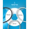 TetherTies Cable Organization, DIY Tether Kit - Customizable Cable Tethers for Computers, Adapters & Dongles - Easy Self Installation Tether Cables with Free Crimping Tool (Black 5 Pk, 12 inch)