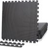 12 Tiles Puzzle Exercise Mats 24''×24'' Interlocking Foam Workout Floor Mats