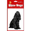 Show Dogs Cocker Spaniel (Black) Dog Gift - 2 x Double sided Window/Fridge Sticker
