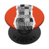 Burnt Orange Paper Patchwork Quilt Collage Patterned PopSockets Swappable PopGrip