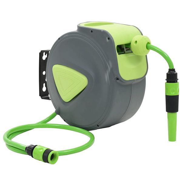 FAMIROSA Automatic Retractable Water Hose Reel Wall Mounted 32.8'+3.3'