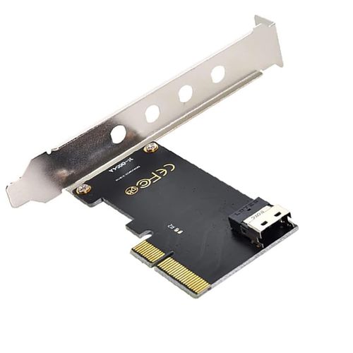 Sintech SFF-8654 Slimline SAS to PCI-e 4X Adapter Card,Support U.2 SFF-8639 PCIe SSD by Cable