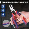 WORKPRO Diagonal Cutting Pliers with Wire Stripper, 200mm Heavy Duty Cr-V Wire Cutters, Multi-Function High Leverage Side Cutters Industrial Pliers