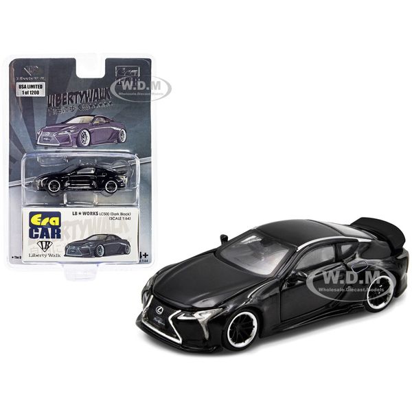 LEXUS LC500 LB WORKS RHD DARK BLACK 1/64 DIECAST MODEL BY ERA CAR LS21LC2501