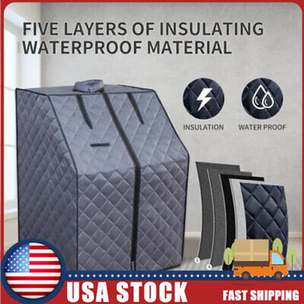 Portable Steam Sauna Tent Home Personal Sauna Room Full Body Spa 2.6L 1000W tcrT