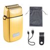 KEMEI Electric Razors for Men, Professional Cordless All Metal Electric Razor, Lithium Titanium Razors, USB Rechargeable Facial Beard Trimmer,Golden (TX1 Gold)