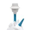 Pemberly Row 15.5" White & Blue Glitter Unicorn Lamp w/LED Bulb