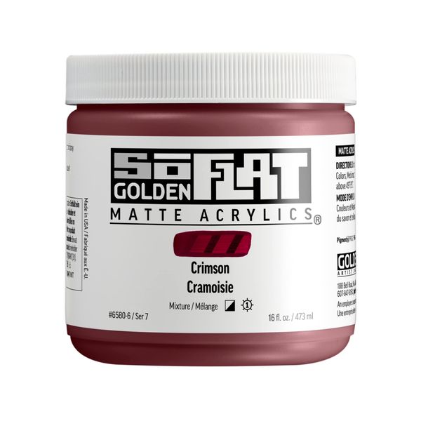 Golden : SoFlat : Matte Acrylic Paint : 473ml : Crimson