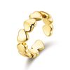 Philip Jones Gold Plated Adjustable Heart Band Ring