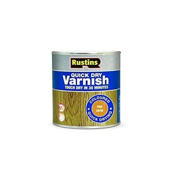 Rustins VSPI500 500 ml Quick Dry Varnish Satin - Pine