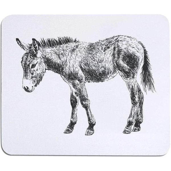 Azeeda 'Donkey Standing Side View' Mouse Mat/Desk Pad (MO00037323)