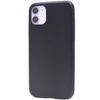 PLATA iPhone 11 Compatible Case, Cover, Back Cover, PU Leather, Semi-Hard Case, Moderate Flexibility and Durability, Protective Back Cover, Solid, Thin, Simple, Black