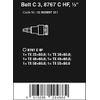 Wera 05003997001 | Torx Bit Socket Belt Set, Zyklop C 3, HF Retention Function, 1/2" Insert, 6-Piece Set