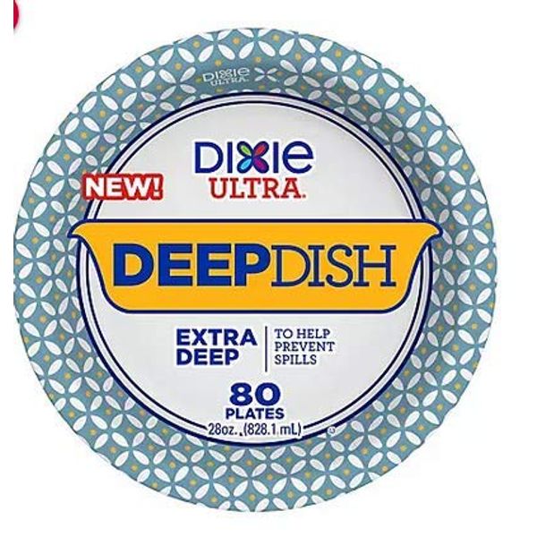 Dixie Ultra Deep Dish Paper Plate, 80 ct.
