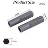 2pcs Manual/Electric Screwdriver Bit Adapter Screwdriver Hexagonal Handle Adapter Precision Bit Adapter 6.35mm 1/4" Insert Bit Adapter to 4mm