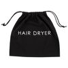 Jerdon 12” x 12” Black Hair Dryer Bag with Drawstring