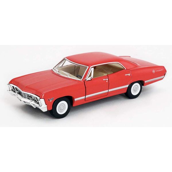 KiNSMART - 1/43 Scale Model Compatible with Chevrolet Impala 1967 (Red)