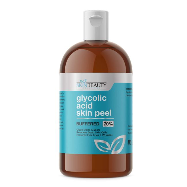 GLYCOLIC Acid 70% Skin Chemical Peel - BUFFERED - Alpha Hydroxy (AHA) For Acne, Oily Skin, Wrinkles, Blackheads, Large Pores,Dull Skin… (16oz/480ml)