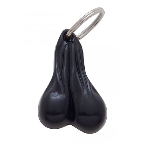 United Pacific 78011 2-1/2" Small Ball Novelty Key Chain - Black