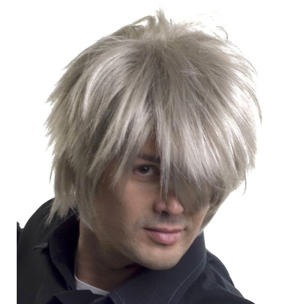 Enigma Men's Short Ash Wig With Long Bangs One Size Sand