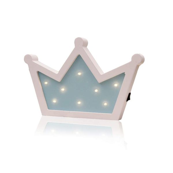 Sweet FanMuLin Crown LED Light Wall Decor, Queen Princess Kings Shaped Sign-Lighted,Crown Decor for Birthday Wedding Party, Christmas, Kids Room, Living Room Decor (Blue)