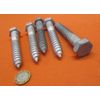 Galvanized Hex Head Lag Screw 5/8" Threads x 4.0" Length, 5 pcs