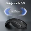 TECKNET Foldable Wireless Mouse, 2000DPI Portable Mini Computer Mice with USB Receiver, Cordless PC Mouse 6 Buttons, Compatible with Laptop, PC, Notebook, Desktop Office Home Work