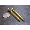 Brass #14 Phillips Flat Head Wood Screw x 2.50" Length, 10 Pcs