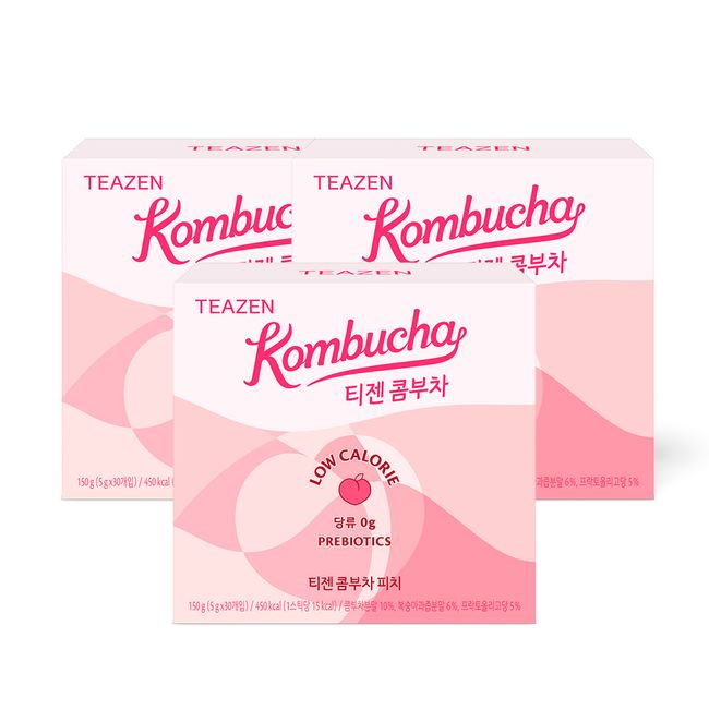 Teazen Kombucha Peach 30 sticks x 3 boxes