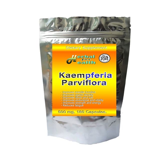 Kaempferia Parviflora-Black Ginger-Black Galangal-krachai Dum in Thai 500 Mg. 180 Caps.from Thailand