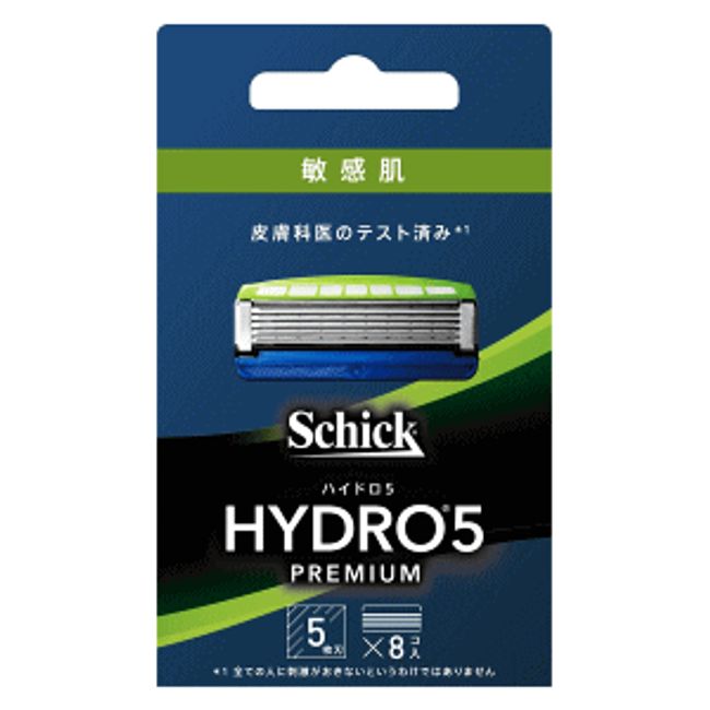 Schick Japan Schick Hydro 5 Premium Replacement Blades for Sensitive Skin, 8 Pieces