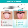 EZ COZY 2 Pack Tongue Scraper, Reduce Bad Breath, Stainless Steel Tongue Scraper for Adults, Metal Tongue Cleaner for Oral Care and Fresher Breath, Easy to Use Tongue Scraper
