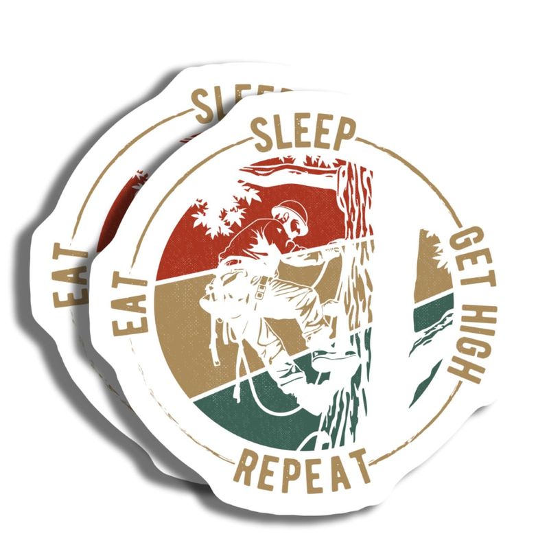 Eat Sleep Get High Repeat Magnets - Climbing Enthusiast Decor - Tree ...