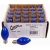 25 Pack - C7, Opaque Blue, 7W, E12 Candelabra Base Light Bulbs For String Lights