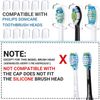 20 Pcs Reusable Toothbrush Covers Compatible with Philips Sonicare Electric Toothbrush Heads for Healthy Brushing and Storage in Home and Travel,Toothbrush Caps for Rectangular Toothbrush Heads