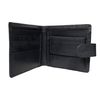 Hair Stylist's Comb and Scissors Black Leather Wallet