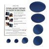 Pro-Fix Down Jacket Repair Patches - Easy to Use, Pre-Cut, Self-Adhesive, Waterproof, Tear-Resistant Rip-Stop Nylon Fabric for Jackets & Clothing - Dark Blue