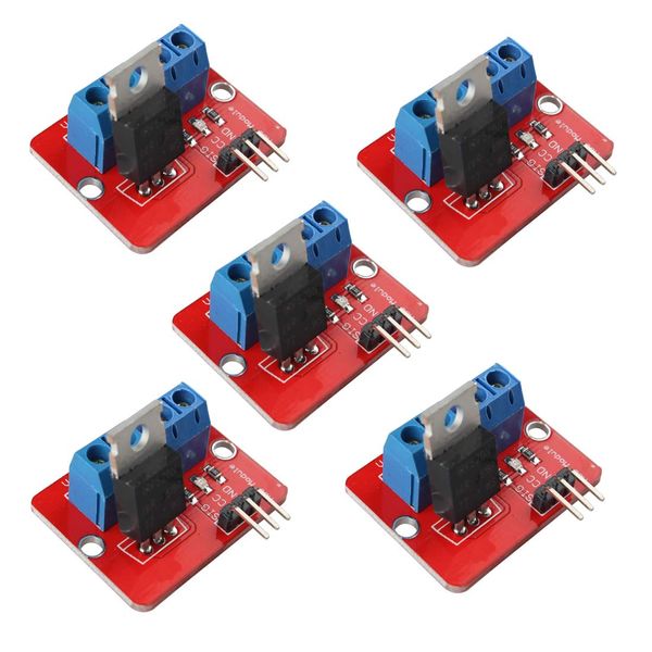 HiLetgo 5pcs IRF520 MOSFET Driver Module MOSFET Button Drive for Arduino MCU ARM Raspberry PI