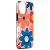 iPhone 13 Pro Max 1970's Floral Pattern Blue White Red and Peach Case