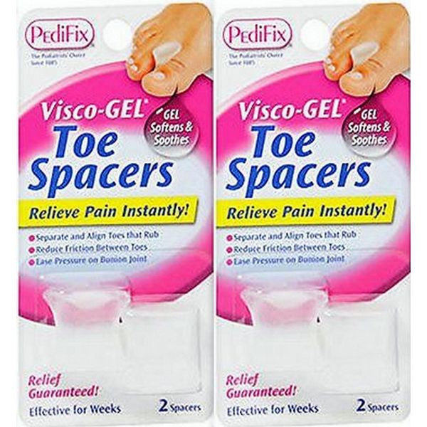 Pedifix Visco-Gel w/ Vit E Toe Spacers 2ct / package ( 2 packages ) CLEAR GEL