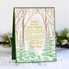 3D Embossing Folder for Card Making, Snowy Christmas Tree Clear Texture Fades