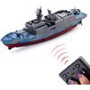 Remote Control Simulation Naval Ship Toy For Kids Grey Water Detection 80 Cha...
