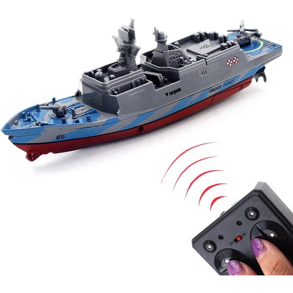 Remote Control Simulation Naval Ship Toy For Kids Grey Water Detection 80 Cha...