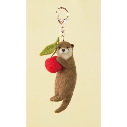 Hamanaka H441-606 Felt Wool Kit Otter and Cherry