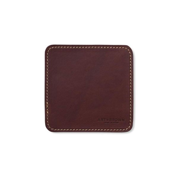 ARTBROWN Stamp Pad Leather Pad Seal Mat Genuine Leather Business Office Stationery Office Supplies Chocolate Dark Brown (Art Brown)