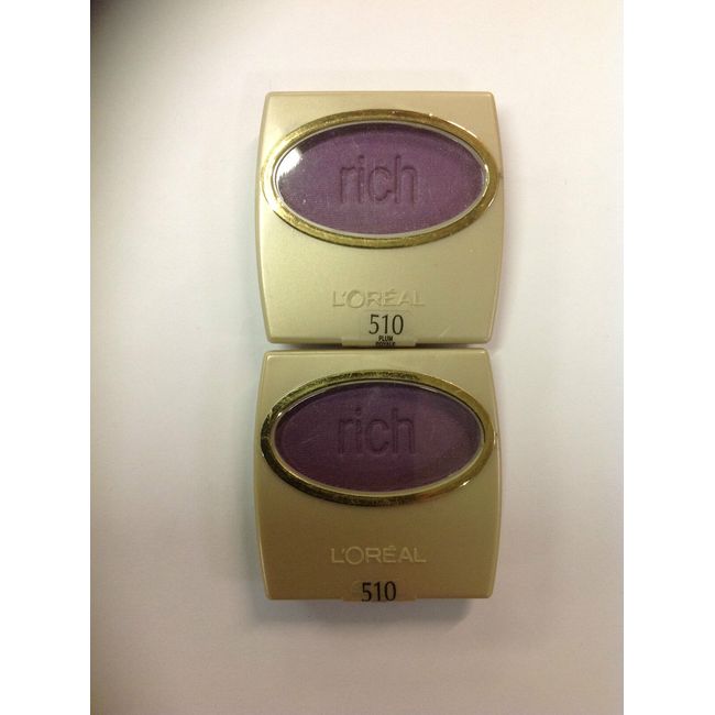 2 X L'Oreal Wear Infinite Single Eye Shadow Plum Royale #510 NEW.