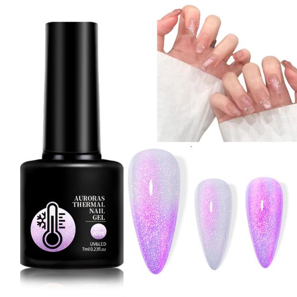 Colour Changing Gel Nail Polish,Pink Glitter Gel Nail Polish,Colour Changing Nail Varnish,Shimmer Glitter Gel Nail Varnish,Uv Nail Polish,Sparkly Reflective Glitter Gel Polish,Gel Colours for Nails