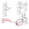 Gast Midmark Vertex 71R 72R Compressor Replacement Cooling Fan Blade AT260A